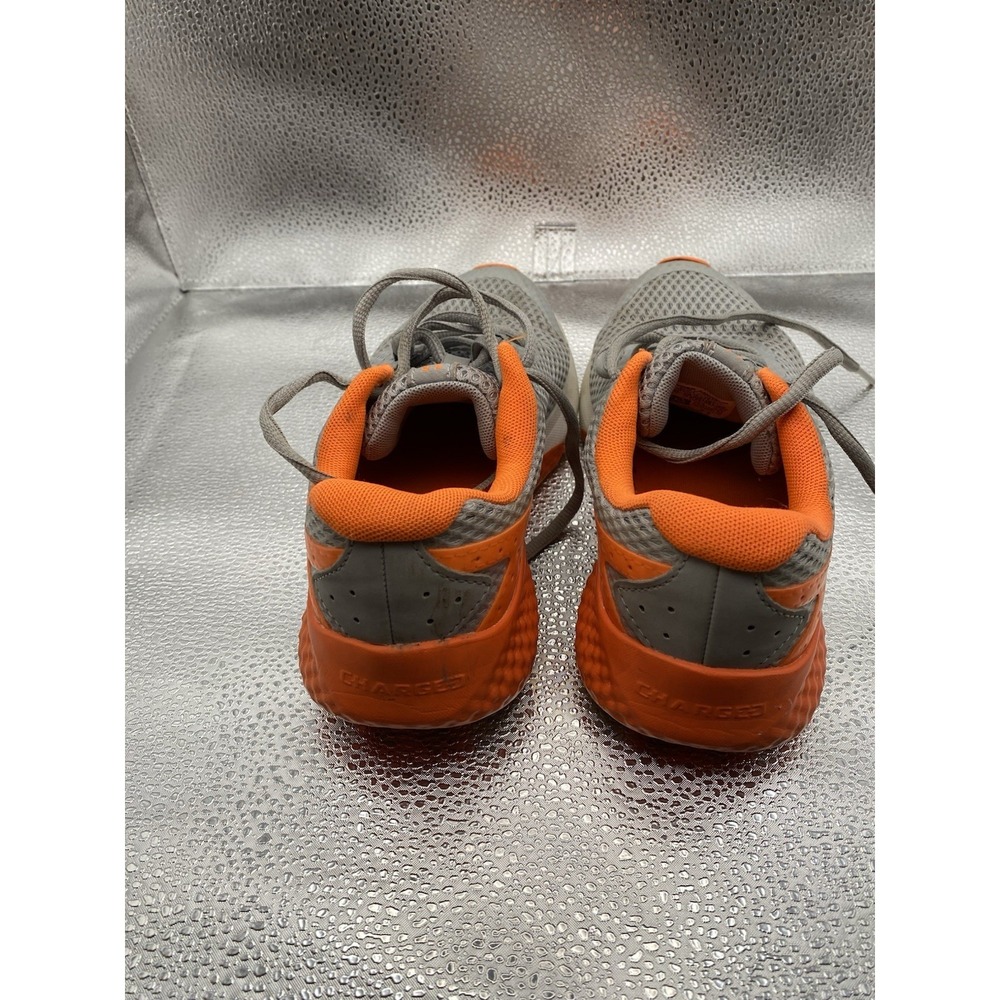 Under Armour Charged Rogue Kids Gray Orange Athletic Shoes Lace Up US 4Y - Picture 3 of 6